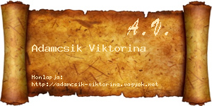 Adamcsik Viktorina névjegykártya